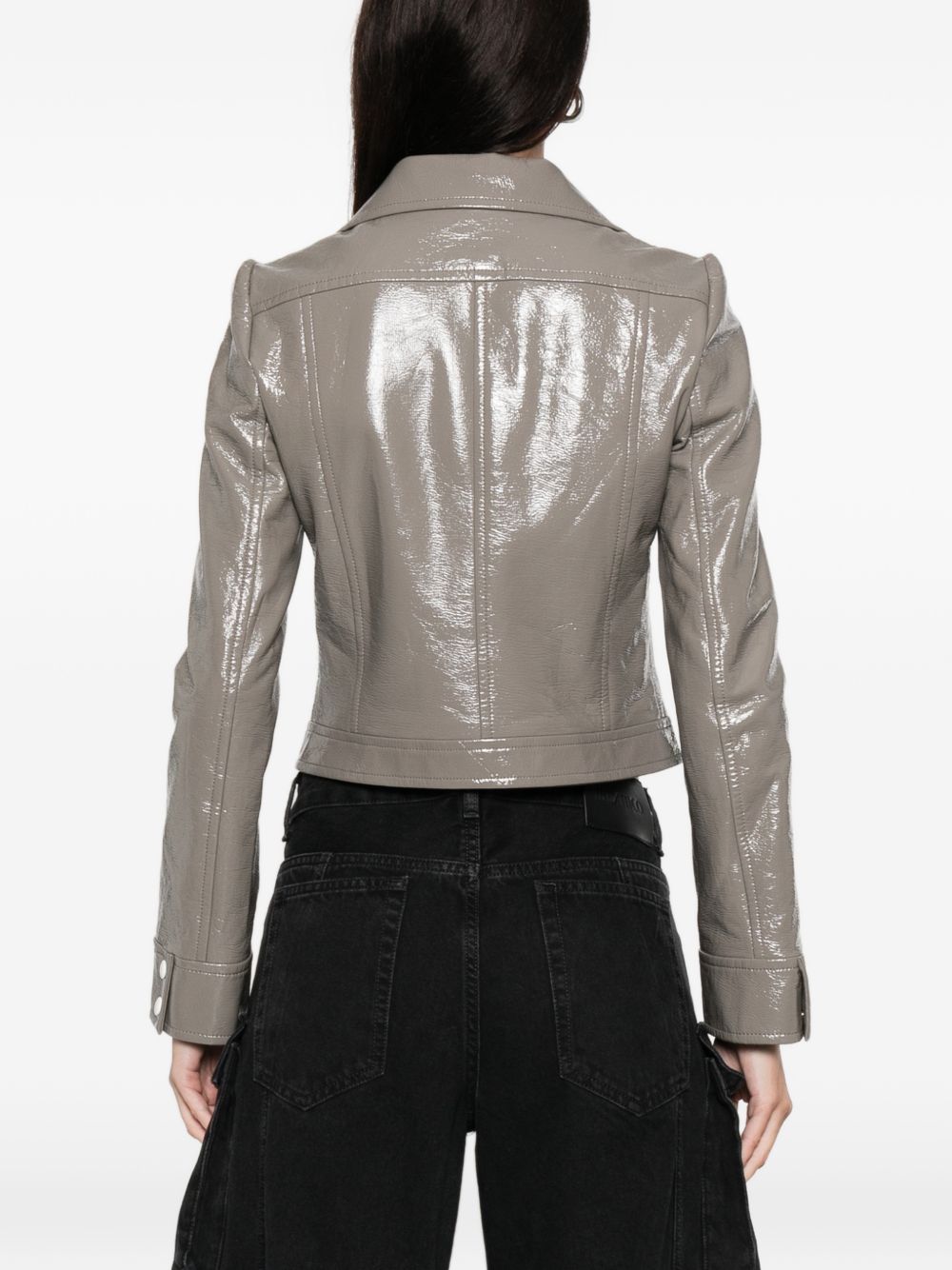 Courreges Re-Edition Jackets — Faux Leather Light Brown