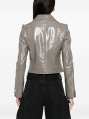 Courreges Re-Edition Jackets — Faux Leather Light Brown