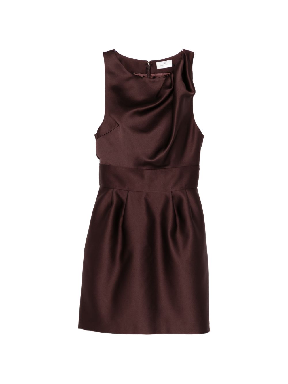 Elisabetta Franchi Dresses Brown - Draped Sleeveless Dress