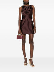 Elisabetta Franchi Dresses Brown - Draped Sleeveless Dress