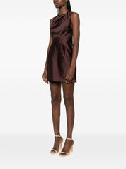 Elisabetta Franchi Dresses Brown - Draped Sleeveless Dress