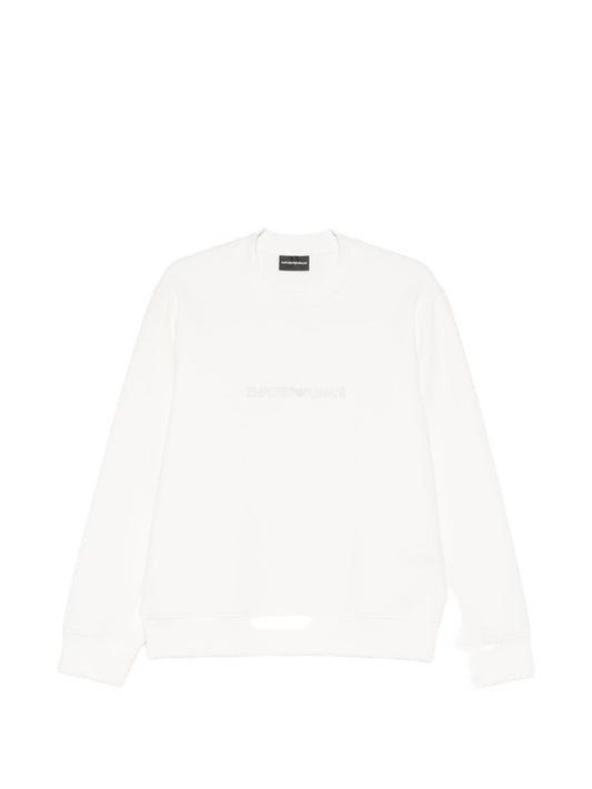 Emporio Armani White Sweaters — Men's Topwear