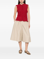 Iro Red Sweater Vest — Sleeveless Shanny Cotton