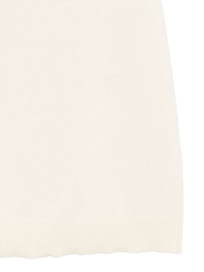 Alysi Top White – Ribbed Sleeveless Roll-Neck