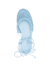 Hereu Flat Shoes Clear Blue — Mantera Leather Ballets