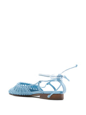 Hereu Flat Shoes Clear Blue — Mantera Leather Ballets