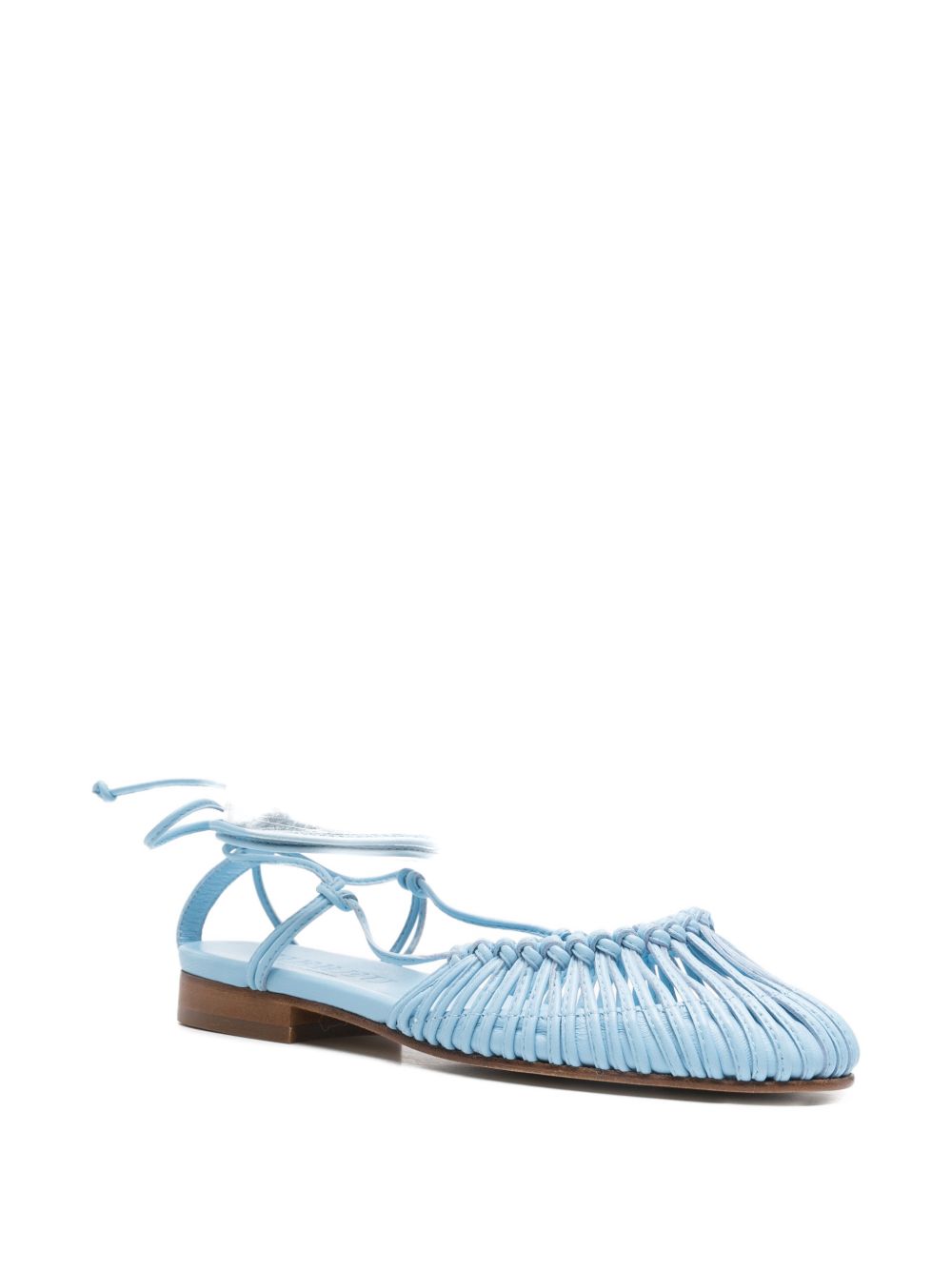 Hereu Flat Shoes Clear Blue — Mantera Leather Ballets