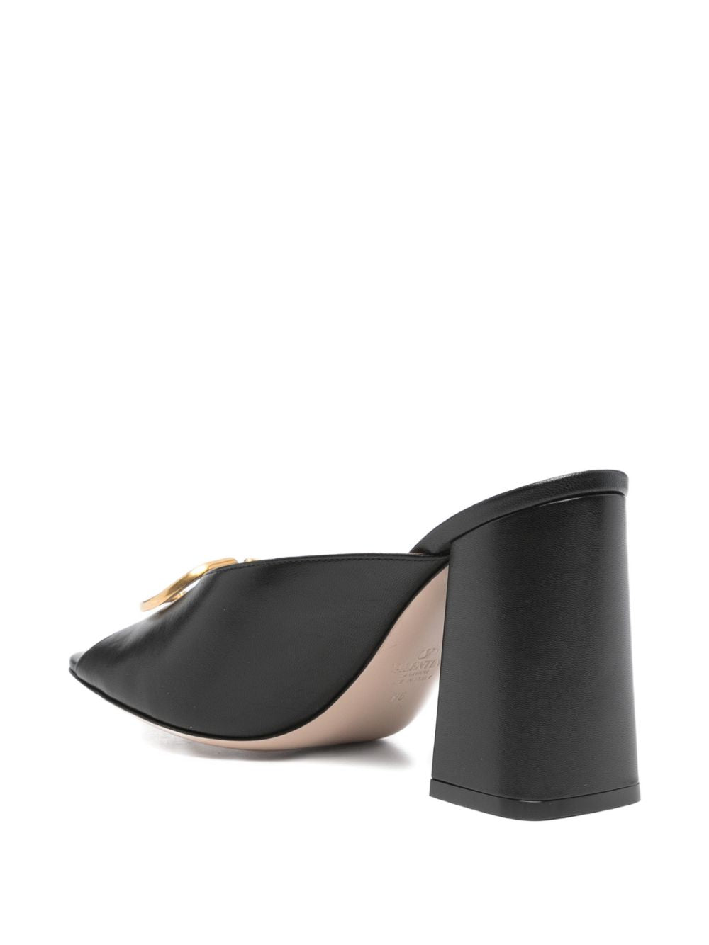 Valentino Garavani Sandals — Black Leather Mules (Women)