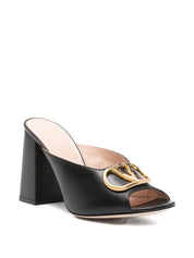 Valentino Garavani Sandals — Black Leather Mules (Women)