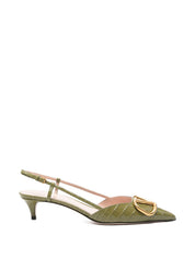 Valentino Garavani Green Medium Heel Slingbacks