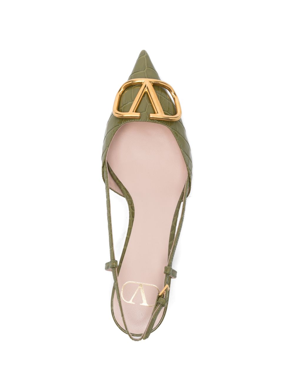 Valentino Garavani Green Medium Heel Slingbacks