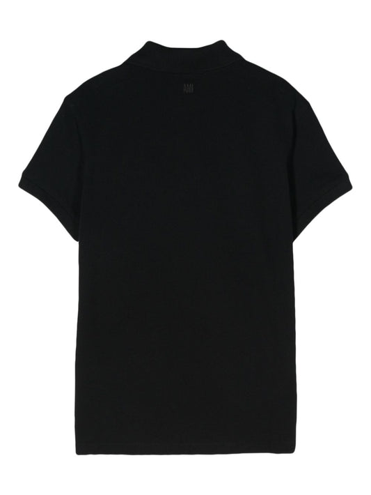 Ami Paris Black T-Shirts & Polos — New In Topwear