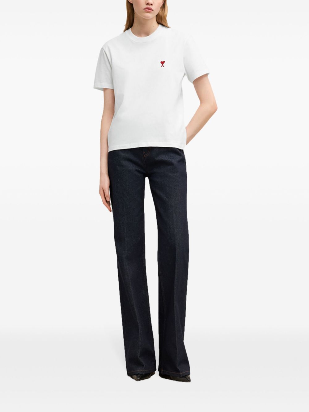 Ami Paris T-Shirts & Polos White — Signature Ami De Coeur