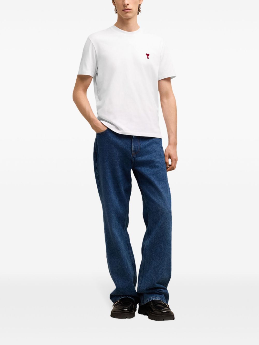 Ami Paris T-Shirts & Polos White — Signature Ami De Coeur