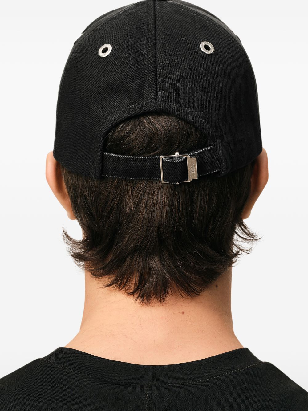 Ami Paris Ami De Coeur Baseball Cap - Black, Adjustable