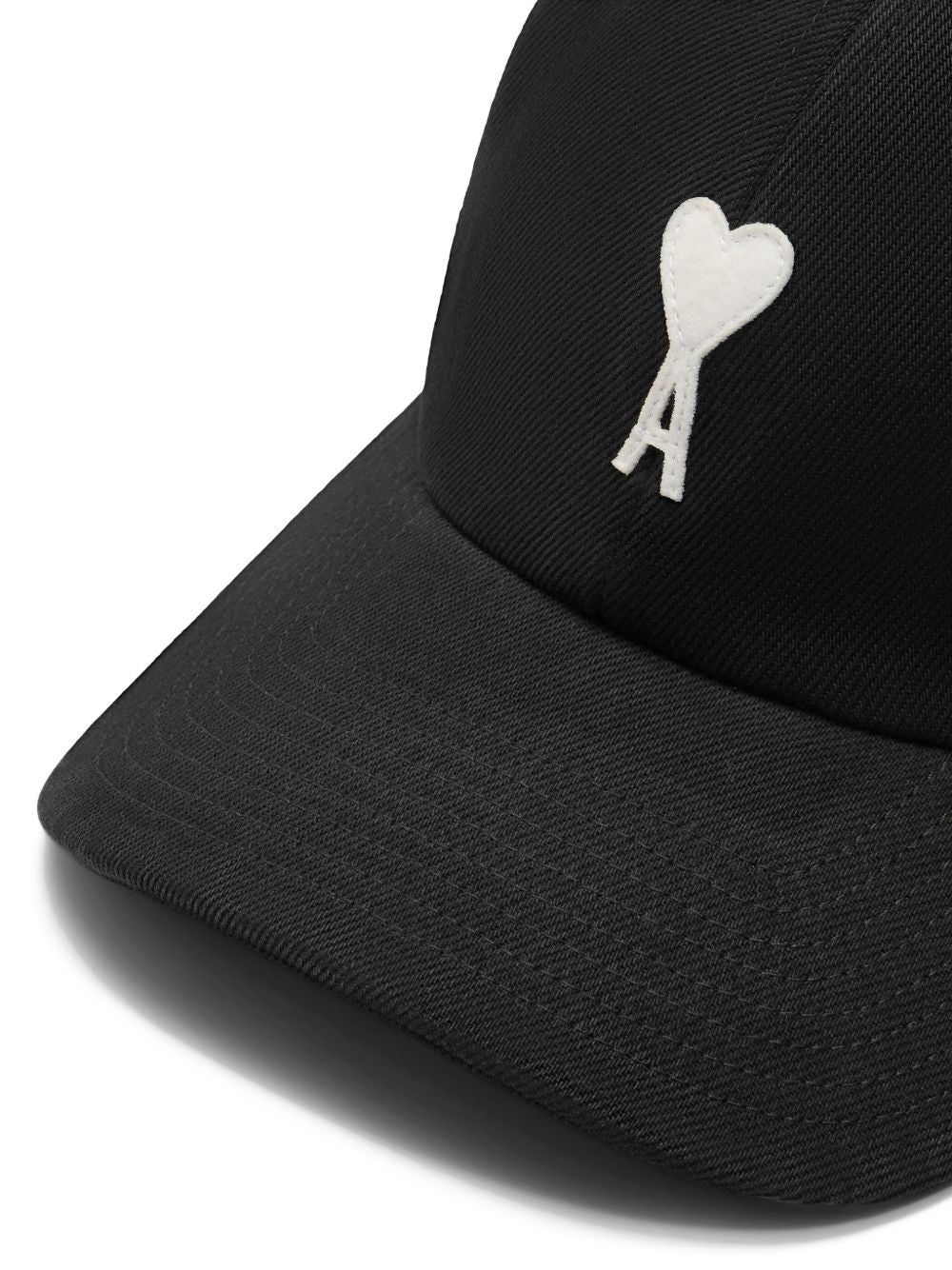 Ami Paris Ami De Coeur Baseball Cap - Black, Adjustable