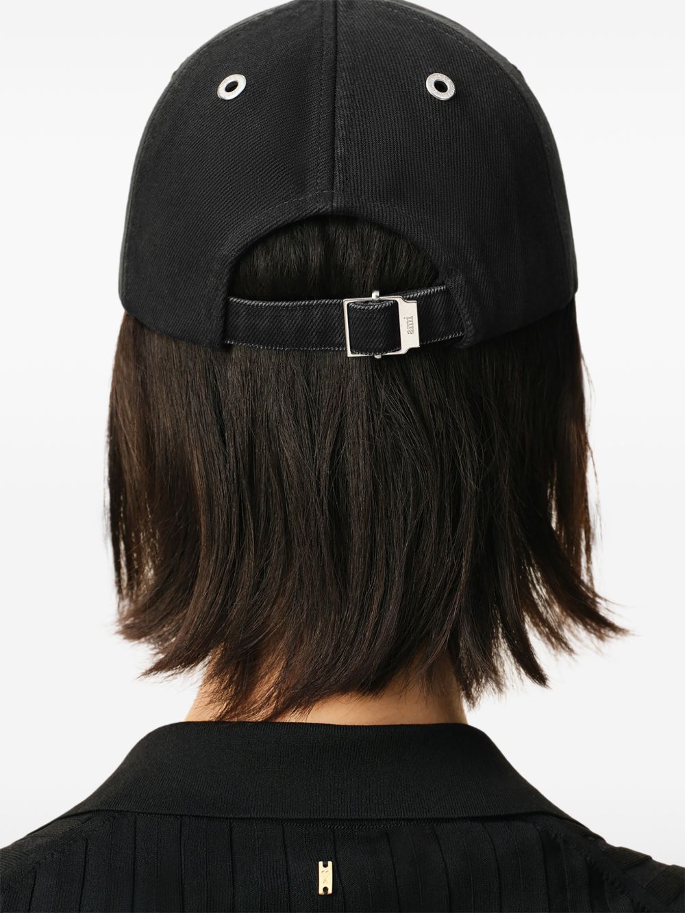Ami Paris Ami De Coeur Baseball Cap - Black, Adjustable