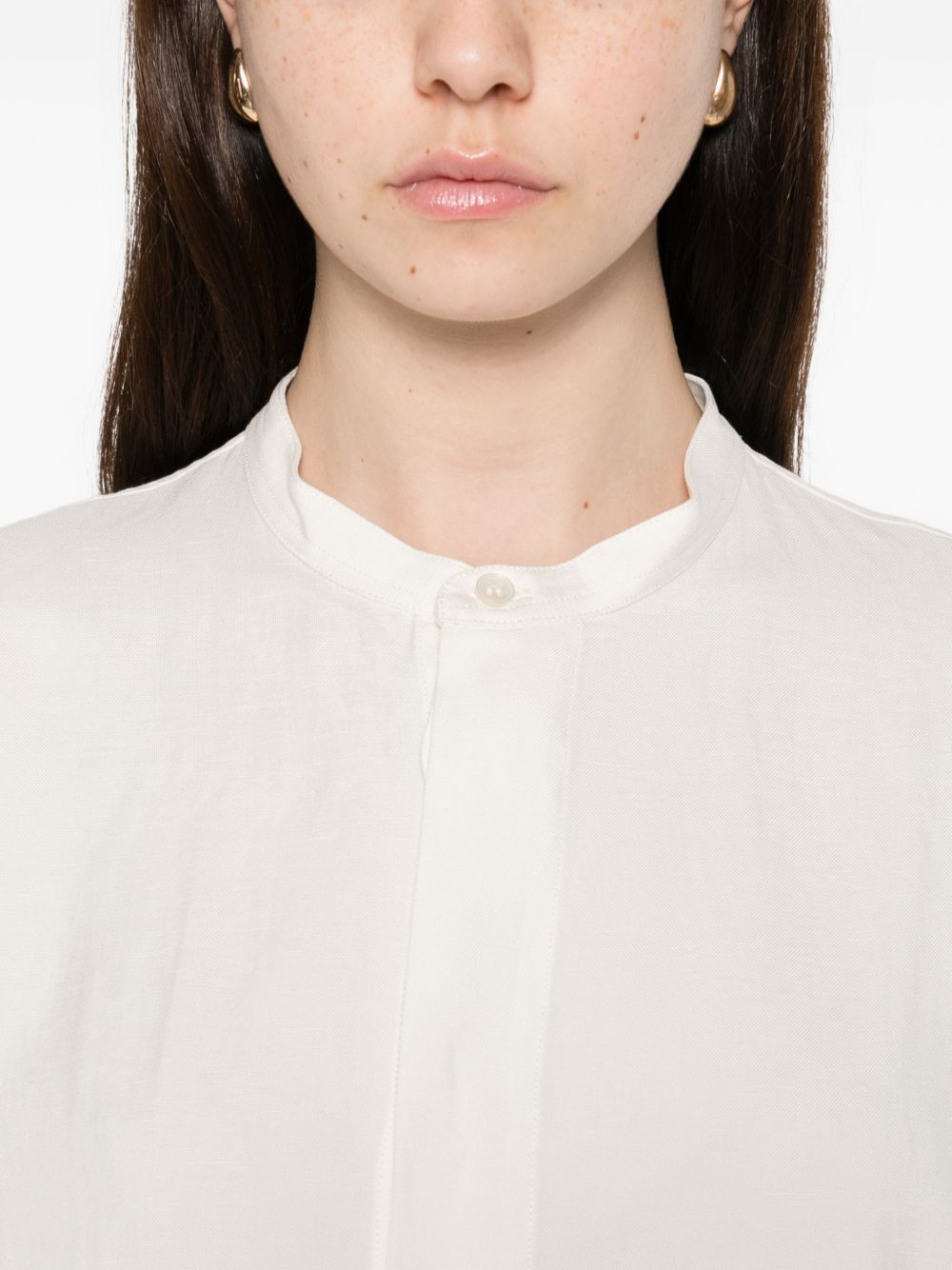 Studio Nicholson PRE Shirts — Off-White Linen Blend