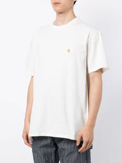 Carhartt WIP Main White Polo Shirt — New In