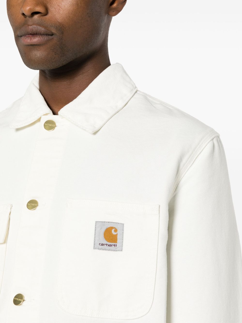 Carhartt Wip Main Jackets White — Organic Cotton Overshirt