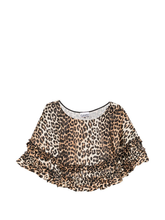 Ganni Brown Nylon Mini Skirts — New In Spring 2026