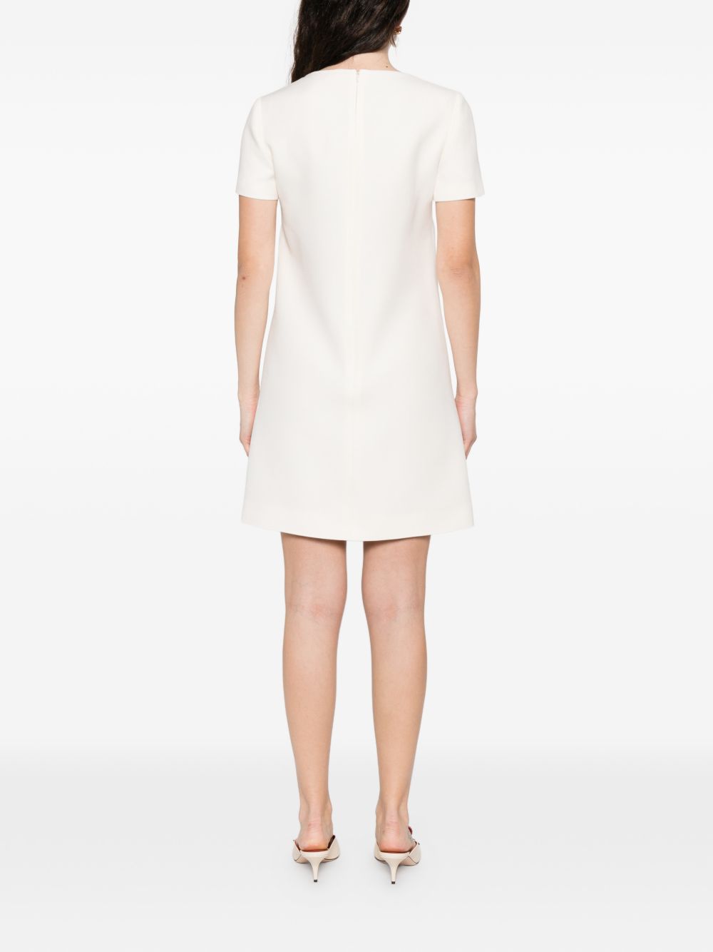Valentino Dresses Ivory — New Short Wool-Silk Dress