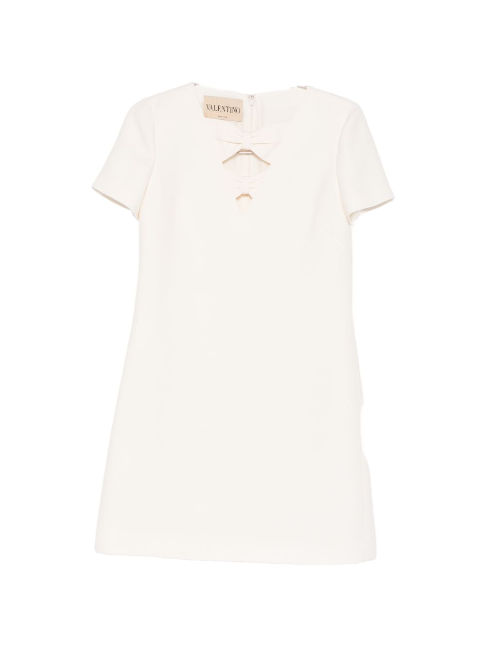 Valentino Dresses Ivory — New Short Wool-Silk Dress
