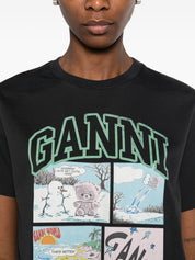 Ganni Black T-Shirts & Polos — Women's Topwear