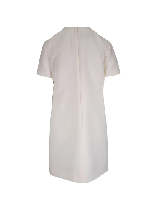Valentino Dresses Ivory - VLogo Wool & Silk Dress