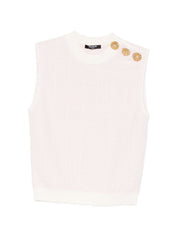 Balmain Pink Tweed Top — Women's Knit Tank, €590