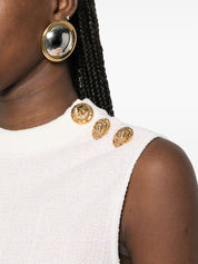 Balmain Pink Tweed Top — Women's Knit Tank, €590