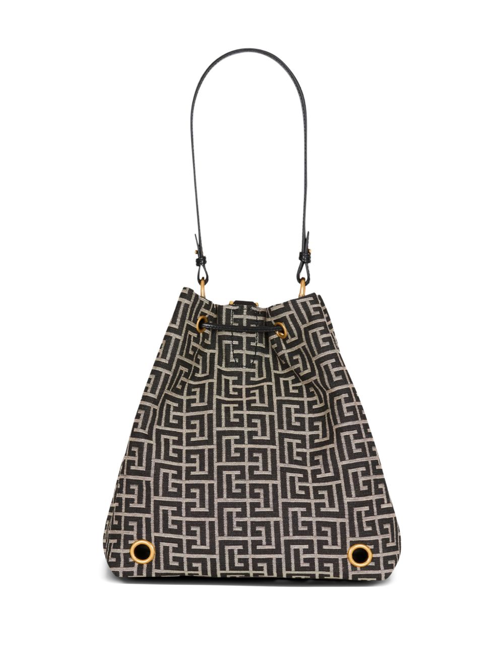 Balmain Backpacks — Ivory Monogram Drawstring (New)