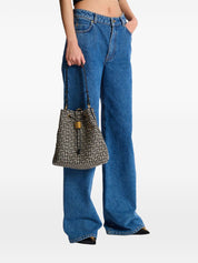 Balmain Backpacks — Ivory Monogram Drawstring (New)