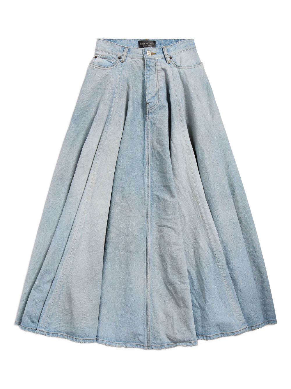 Balenciaga Skirts Clear Blue — New A-line Denim