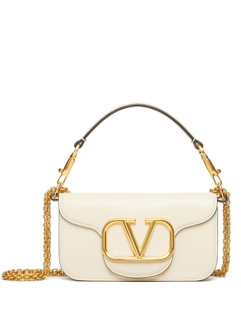 Valentino Garavani Shoulder Bag — Ivory Locò Small