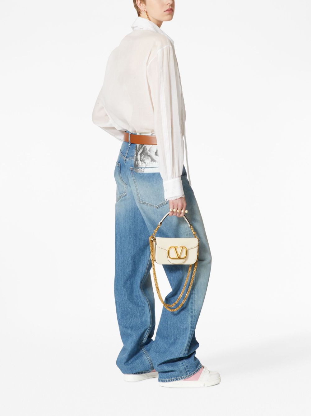 Valentino Garavani Shoulder Bag — Ivory Locò Small