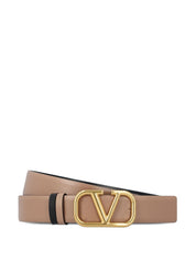 Valentino Garavani Leather reversible Vlogo belt