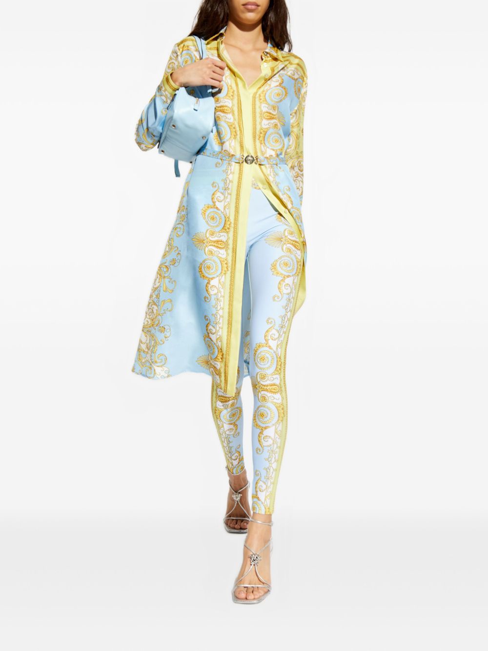 Versace Trousers in Clear Blue — New In Spring 2026