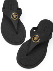 Versace Sandals Black — Luxury Thong Sandals for Women