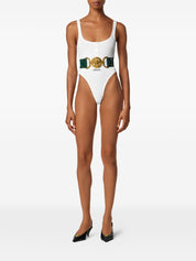 Versace Topwear — White Ribbed Logo Tank, New In