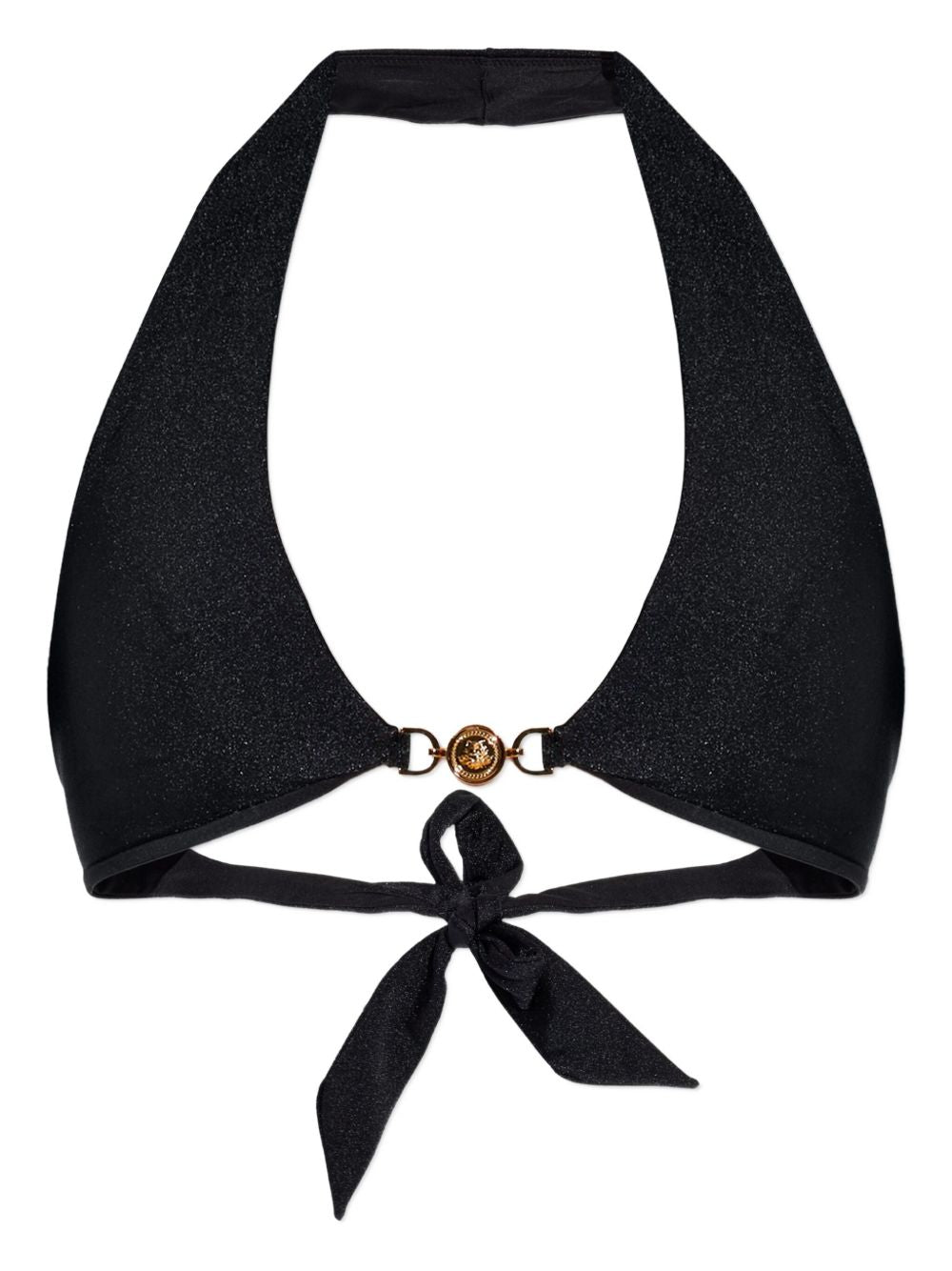 Versace Sea Black Halterneck Bikini Top — Beachwear