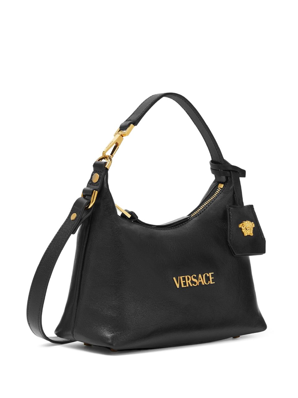 Versace Handbag — Black Leather Hobo | New In