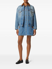 Versace Jackets — Blue Denim Cotton Coat