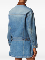 Versace Jackets — Blue Denim Cotton Coat