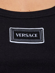 Versace Topwear – Black Logo Tank | Versace Top Black