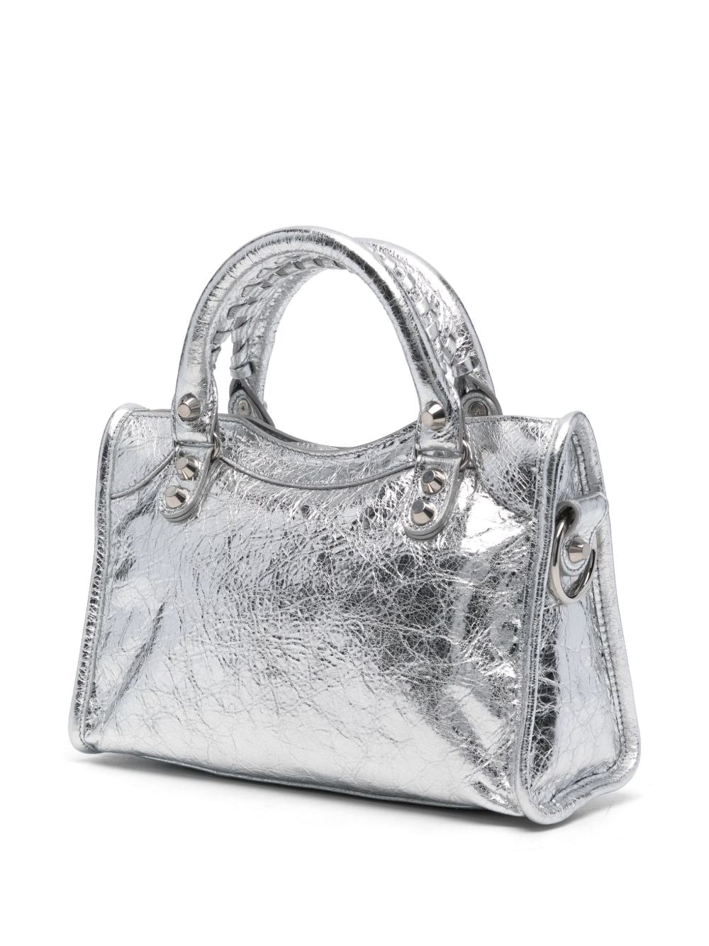 Balenciaga Silver Handbag | Le City Mini Shoulder Bag