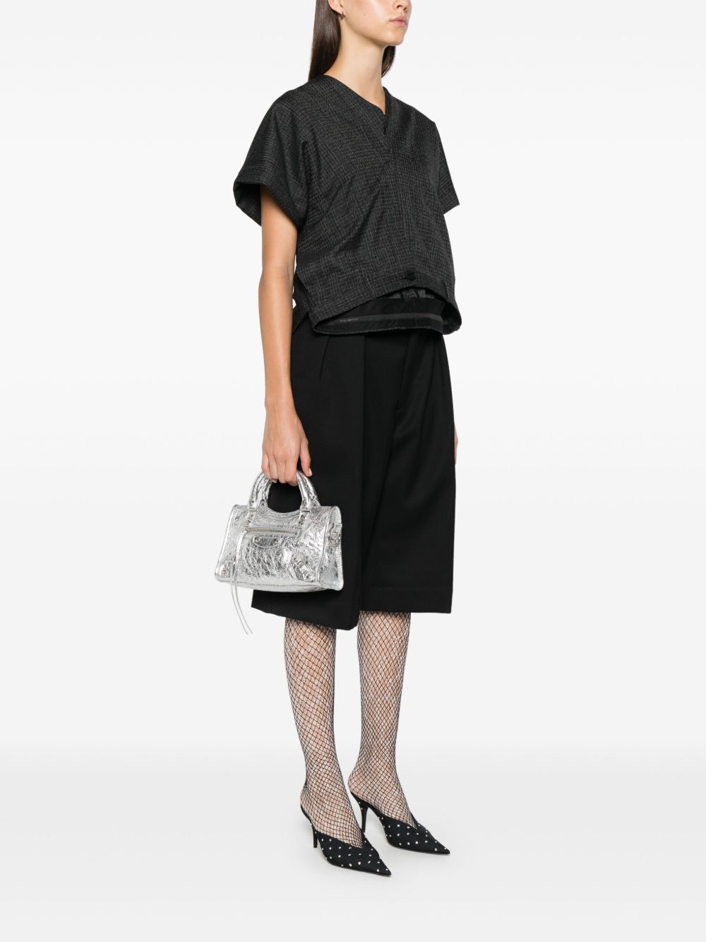 Balenciaga Silver Handbag | Le City Mini Shoulder Bag