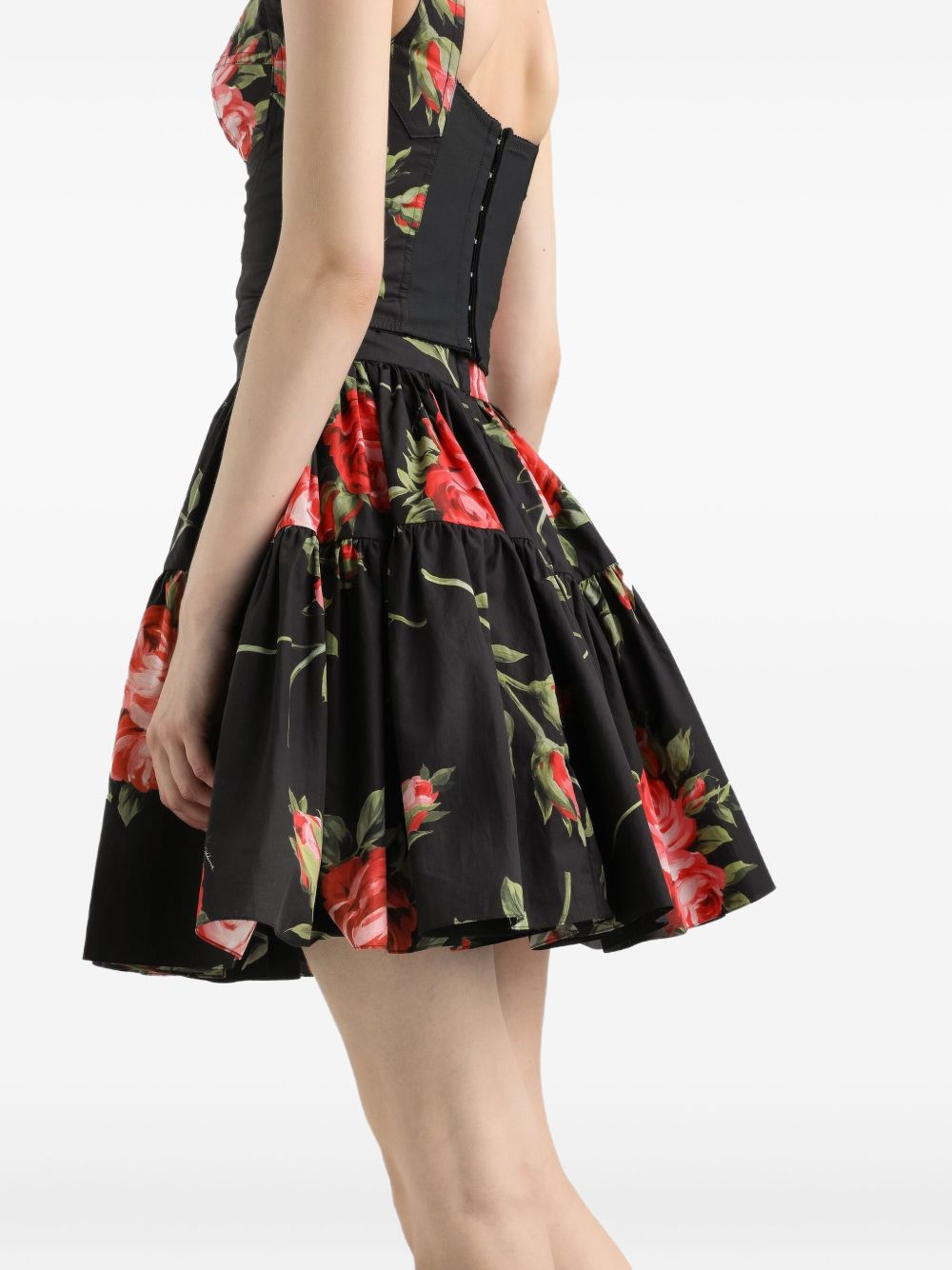 Dolce & Gabbana Skirts — Black Floral Tiered Skirt