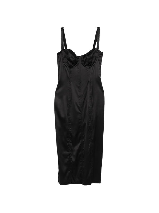 Dolce & Gabbana Dresses — Black Silk Midi Dress