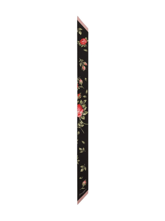 Dolce & Gabbana Pink Scarves | Silk Floral Foulard